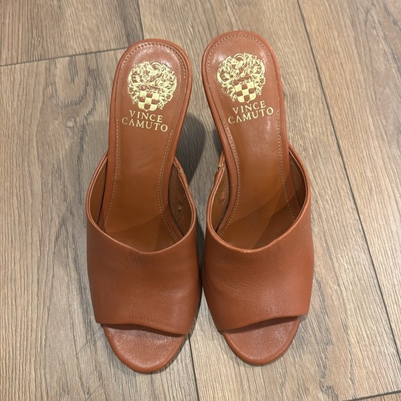 Vince Camuto Women’s Vilty Sculpted Slip-On Wedge Sandals Open Toe Size 8.5 - Picture 2 of 7